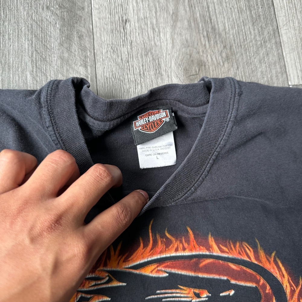 Vintage 2005 Harley-Davidson Screamin' Eagle Sleeveless Tank‎ Top Flame Design L - Picture 3 of 7